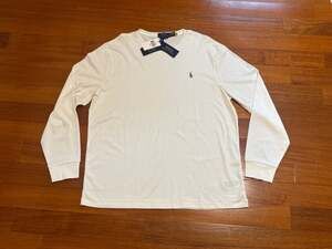 NWT Polo Ralph Lauren White Interlock Custom Slim Fit CrewNeck Long Sleeve T XL